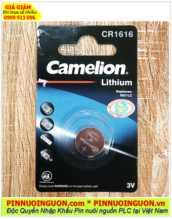 Pin Camelion CR1616; Pin 3v lithium Camelion CR1616 chính hãng (Loại vỉ 1viên)